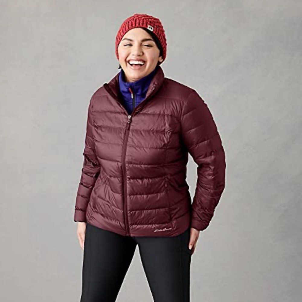 EDDIE BAUER | Women's EB650 Waterfowl Down Packable Puffer Jacket Maroon | small